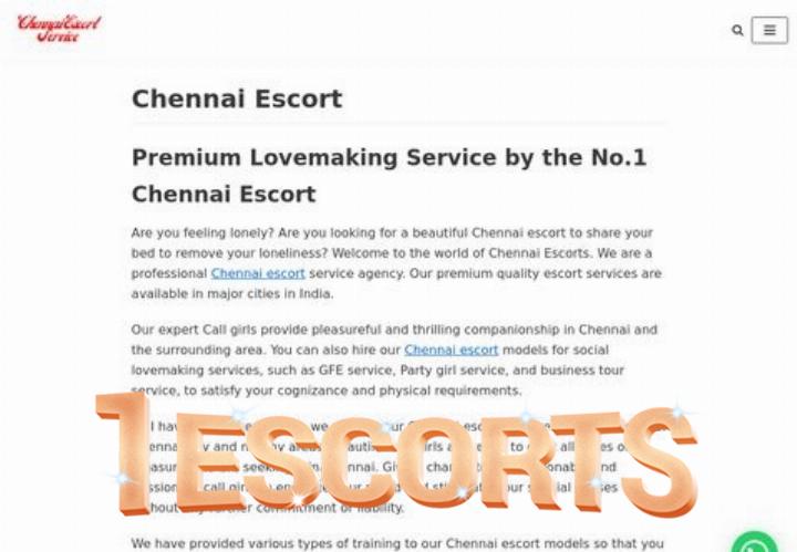 Best Chennai Escort - Hot & Sexy Call Girls 24-7