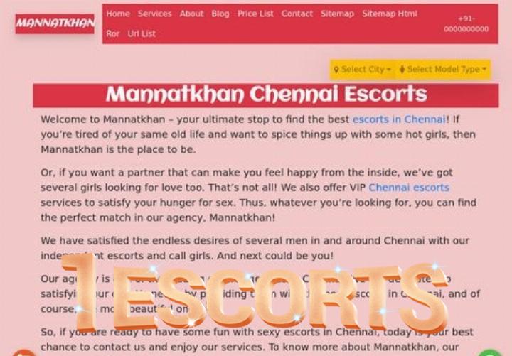 Chennai Escorts | Independent Call Girls Services Book For Tonight - mannatkhan.com