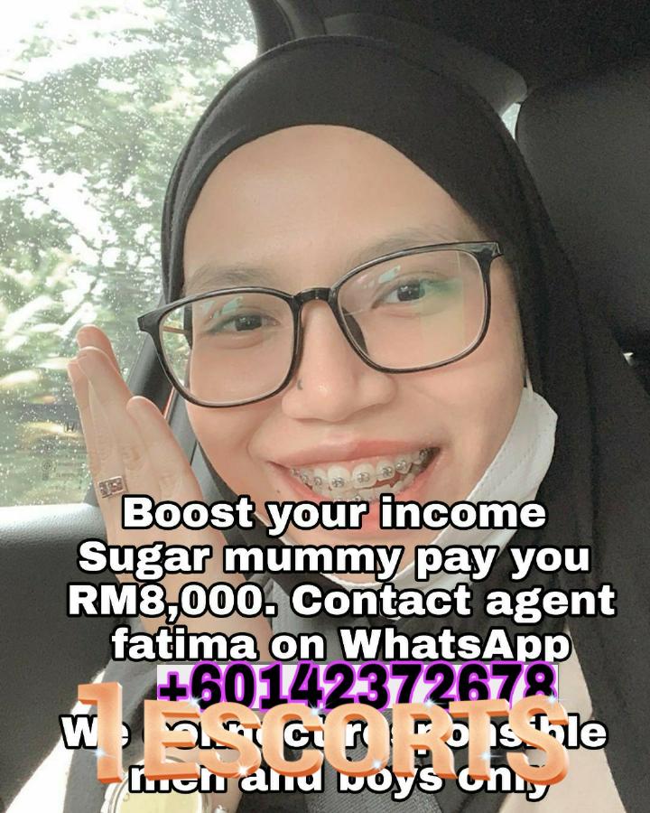 Legit sugar mummy pay you RM8000 Contact agent fatima on WhatsApp 60142372678 -3